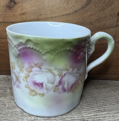 Taza infantil vintage Leuchtenburg Alemania porcelana Demitasse rosa rosa Foto 1 de 4
