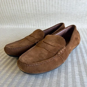 Polo Ralph Lauren Penny Loafers Driving Shoes Mens Size 12 Brown Suede Reynold - Picture 1 of 20