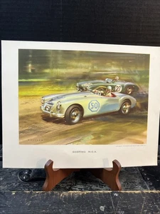 Vintage Sebring Race MGA Wootton 1959 Sports Car Print MG Ashton Marton - Picture 1 of 5