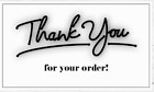 Thank You for Your Order Business Cards for Small Business, White Black 3.5x2"
