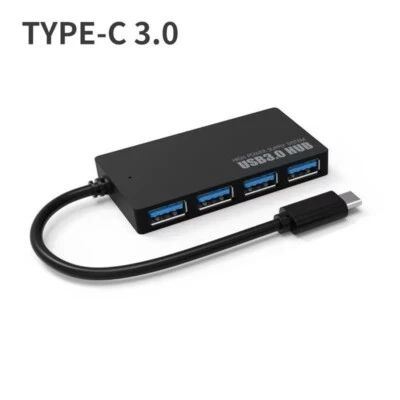 USB 3.0 Hub 4 Port Type C High Speed Multi Splitter for PC Laptop Macbook - Image 1 of 4