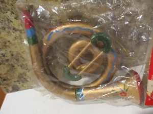 Vintage Christmas Ornament SSCO Vintage 1960- 1970 Gold French Horn Ornament NEW - Picture 1 of 4
