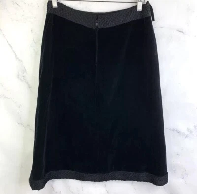 Vtg 50s 40s Aline Skirt Velvet Saks Fifth Avenue France Black Glam Whimsigoth M - Image 1 of 4