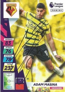 ADAM MASINA SIGNED WATFORD 2022 ADRENALYN XL 'PLUS' TRADING CARD+COA - Picture 1 of 1