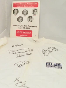 Vintage WHA Alumni 1999 Reunion T-Shirt (Auto Hull, M.Howe) + Reunion Program - Picture 1 of 10