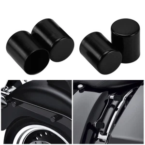Schwarz 4x Docking Hardware Cover Point Cap Für Harley Electra Road Glide Dyna - Picture 1 of 13