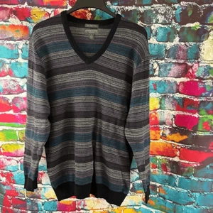 Lyle & Scott Scotland 100% Combed Cotton V-Neck Sweater Large - Picture 1 of 5