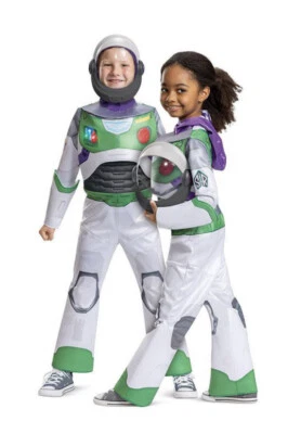 Fantasia infantil Disney Toy Story Buzz Lightyear Deluxe iluminado Halloween 4T-6T - Imagem 1 de 4