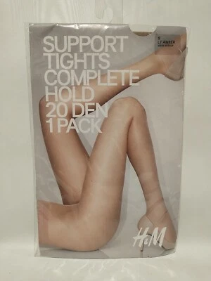 Medias de soporte H&M LT ámbar hechas en Italia sujeción completa 20 den pequeñas 1 paquete Foto 1 de 4