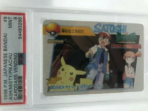 PSA 9 MINT Pokemon Japanese Bandai Carddass 1998 Ash / Misty / Pikachu #9 - Bild 1 von 3