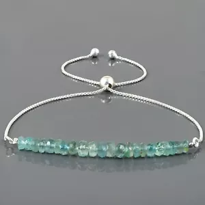 Pulsera Deslizante Cadena Bolo Hecha a Mano Plata 925 Cuentas Esmeralda Colombiana Natural - Imagen 1 de 4