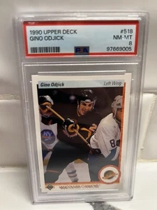 1990-91 Upper Deck GINO ODJICK #518 Canucks RC - PSA 8 Rookie - Bild 1 von 2