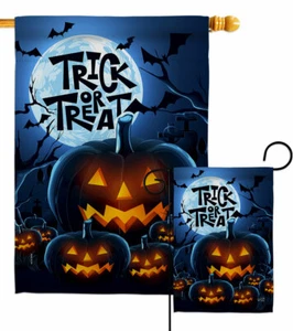 Espeluznantes Jardín Bandera Halloween Otoño Regalo Decorativo Patio Casa Estandarte - Imagen 1 de 17