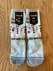 Lot Of 2 Stance Casual Socks 'Chillin With My Snowmies’ Youth Large 3-5.5 Crew - Picture 1 of 2