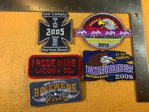 T7-27 MOTORCYCLE PATCH - LOT OF 5 - MIXED BIKE WEEKS - Picture 1 of 2