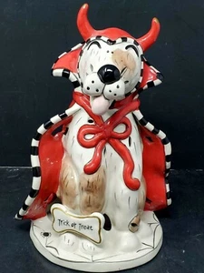 Rufus Dog Devil Blue Sky Heather Goldminc Halloween Candle Holder Votive tealite - Bild 1 von 12
