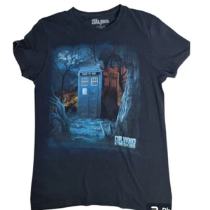 T-shirt graphique Dr Who & The Daleks TARDIS émission de télévision de science-fiction noir - Photo 1/7
