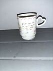 1984 Lefton China Mother Mug Tea Cup Floral Heart Hand Painted Footed