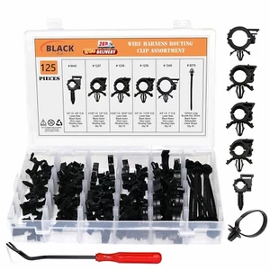 Car Wire Harness Clips 125PCS Wire Routing Clip Car Cable Tie For Honda GM Mazda - Picture 1 of 7