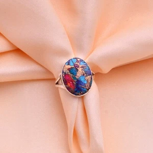 copper turquoise ring | golden pearl ring | 925 sterling silver | wedding ring - Picture 1 of 3