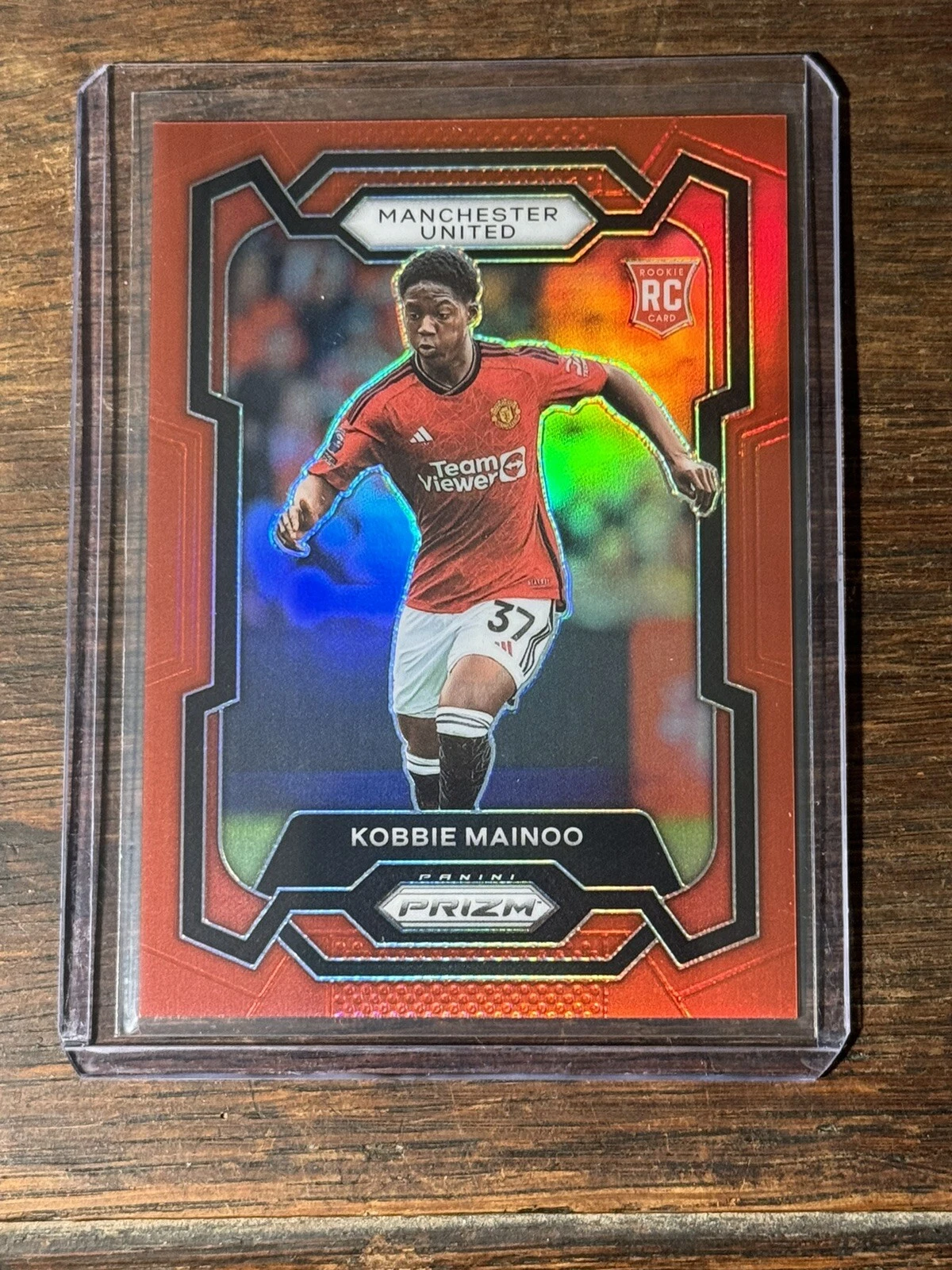 2023-24 Prizm Premier League Kobbie Mainoo Red Color Match 69/199 Man U