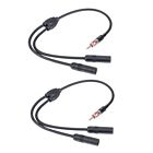 2X(Antenna 1 Male To 2 Female Extension Cable 1 In 2 Antenna G8G6)8441