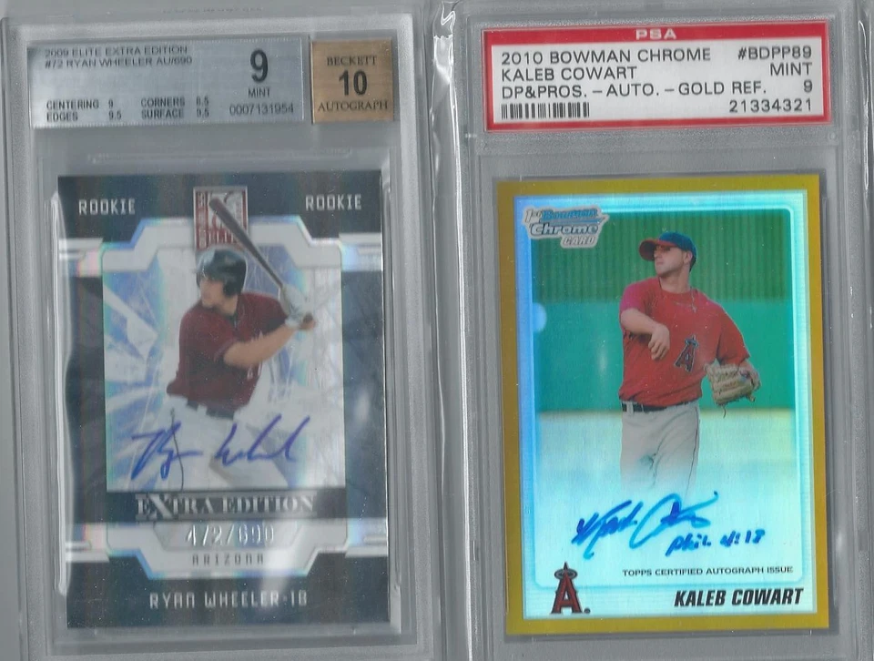 2009 Donruss Elite Extra AUTO RC Ryan Wheeler BGS 9 Colorado Rockies LMU Lions - Image 1 of 1