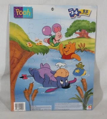 RARO! PUZZLE VINTAGE MATTEL POOH AND FRIENDS NATACIÓN 25 PIEZAS NUEVO EN PAQUETE Foto 1 de 4