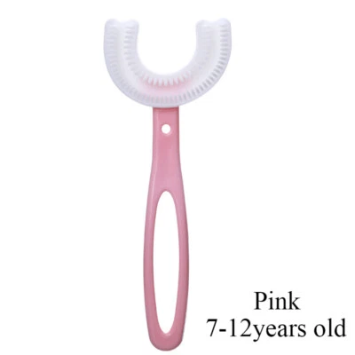 Portable All Rounded Children U Shape Toothbrush Baby Silicone Ages 2-12 Infant - Image 1 of 4