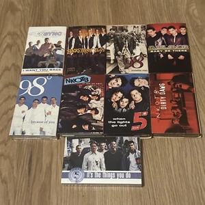 9 X 90s Boy Bands : Backstreet Boys Nysc New Kids Five CASSETTE TAPE SINGLE - Picture 1 of 1