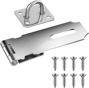 Door Locks Hasp Latch 4 Inch Lock Latch Stainless Steel Hasp Lock Extra Thick Do - Picture 1 of 12