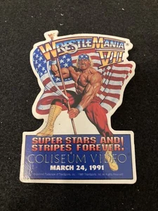 WWF Vintage 1991 Wrestle Mania VII HULK HOGAN STARS STRIPES FOREVER SHIRT PIN - Picture 1 of 2