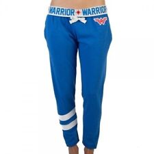 Wonder Woman Women's Blue Warrior Logo Jogger Pants - Officially Licensed