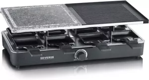 Severin RG2376 Piastra 8 Padellini per Raclette in Pietra Naturale per Grigliare - Foto 1 di 5