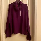 Commuter Gear Unixex Poncho Size Xl Packable Funnel Neck Burgundy Long Sleeve