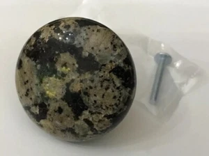 50mm Black Brown Pink Granite Marble Kitchen Cabinet Cupboard Door Knob Pull - Picture 1 of 5