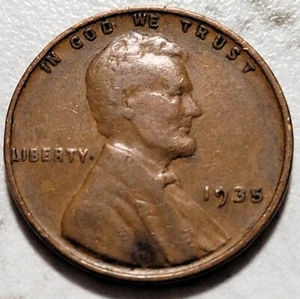 1935 P Philadelphia Stati Uniti Lincoln Grano Penny Senza Penny S&H BIN114 - Foto 1 di 2