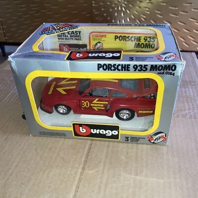 Burago 1983 1/25 Die Cast Porsche 935 Momo Cod0184 modelo de coche de metal hecho en Italia Foto 1 de 4