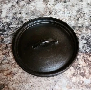 Vintage Lodge Cast Iron Dutch Oven Heavy Solid Restored #6 Lid/Cover Only - Picture 1 of 6