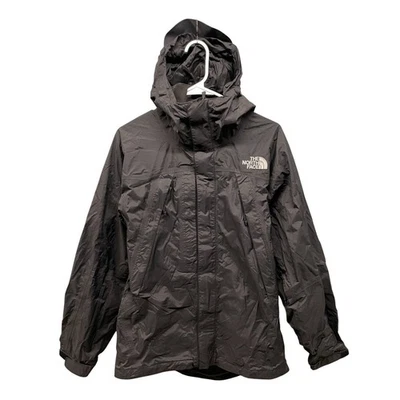 The North Face Waterproof Jacket Men's Small Black Hooded Nylon Shell Rain Coat - Image 1 of 4
