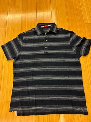 Isaia Men Top XL Navy Striped Polo Shirt Limited Edition VHTF Popular Products F - Image 1 of 4