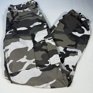 Rothco BDU Camo Cargo Pants, Military Urban Streetwear, Gray White, Womens - Picture 1 of 14