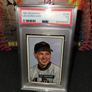 Bowman #233 Leo Durocher 1951 PSA 3 - Imagen 1 de 2