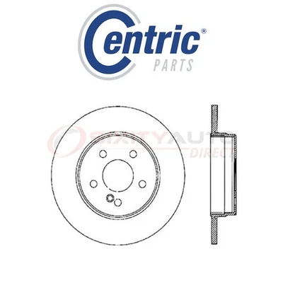 Centric High Carbon Alloy Disc Brake Rotor for 2010-2016 Mercedes-Benz C250 hb Foto 1 de 4