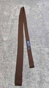 Vintage Austin Reed Of Regent Street Strickkrawatte quadratisch braun alle Wolle - Bild 1 von 5