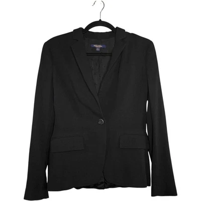 Chaqueta Blazer Brooks Brothers Stellita Fit Negra Lana Seda Talla 6 Trabajo Profesional Foto 1 de 4