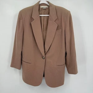 The Limited Womens Wool Cashmere Blend Blazer Size L Neutral Jacket Career Retro - Bild 1 von 7