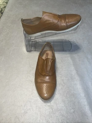 Picolinos Mujer Piel de becerro Tostada Cuero Mocasín Zapato Informal Sin Cordones 8 (39) Foto 1 de 4