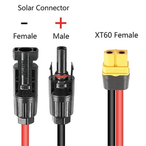 12AWG XT60 Adapter Auf Solarstecker Buchse Verlängerung Ladekabel-Draht 60cm-3M - Bild 1 von 24