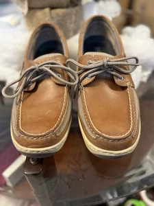 Sperry Top Sider Mens Size 12 Brown Low Top Leather Boat Shoes 2 Eye Lace Up - Picture 1 of 15